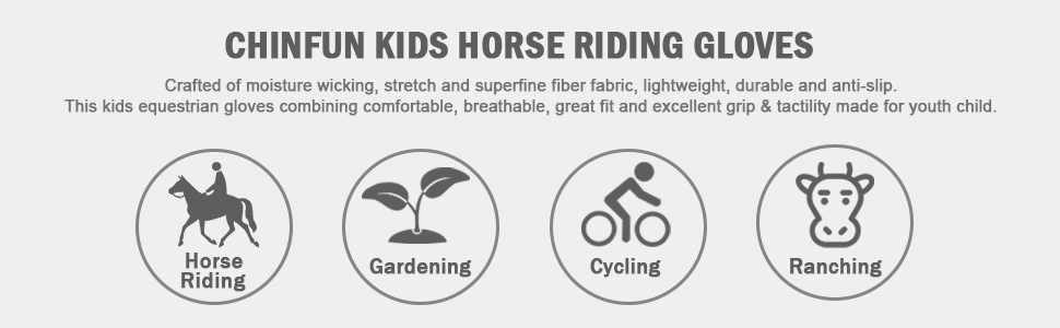 kids horse riding gloves moisture wicking child equestrian gloves durable excellent grip tactility