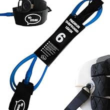 blue surfboard leash
