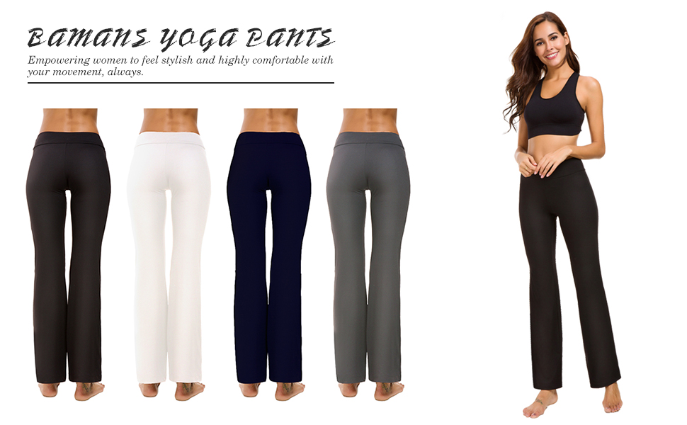Amazon Com Bamans Women S Long Inseam Tall Dress Bootcut Yoga