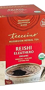 A healthy coffee alternative that increases energy, made with organic mushrooms and medicinal herbs