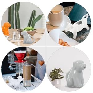 Amazon｜NAMOARLY 2個 動物 形 ポット 陶器 動物 ミルク ジャグ