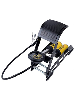 yellow double foot pump