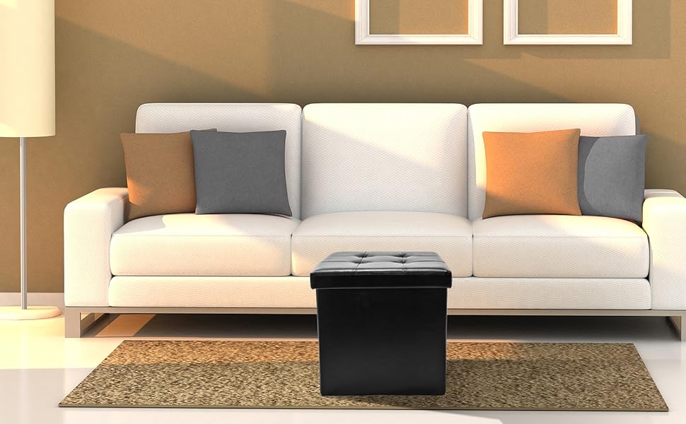 Sorbus Storage Ottoman Bench, Folding Cube Ottoman, Great