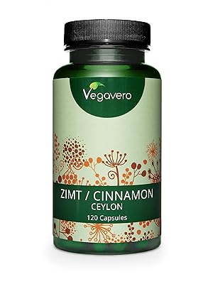 Canela de Ceylán Vegavero® | 2000 mg | Control de Glucosa | 120 Cápsulas 3 canela