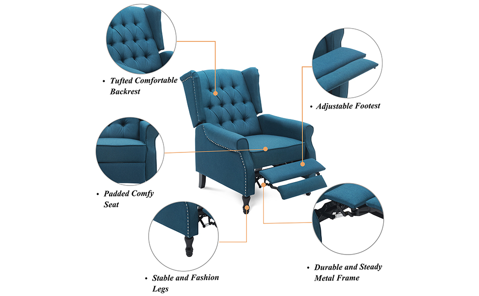 PUSHBACK RECLINER DETAILS