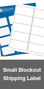 block out shipping mailing label