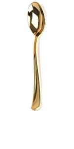 Fancy Disposable Plates with Gold Plastic Silverware - 125 Piece Gold Rim Plastic Party