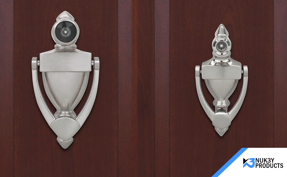 Nuk3y Door Knocker & Viewer, 9/16 in. Bore, 220Degree View Angle (51/