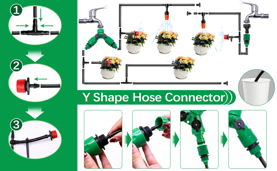 100FT Drip Irrigation Kit Automatic Watering System Drip