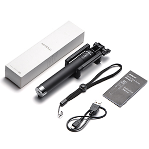 Mpow Perche Selfie Bluetooth, Ultra-Léger Mini Selfie Stick Monopode Extensiblede 31, 9 pouces
