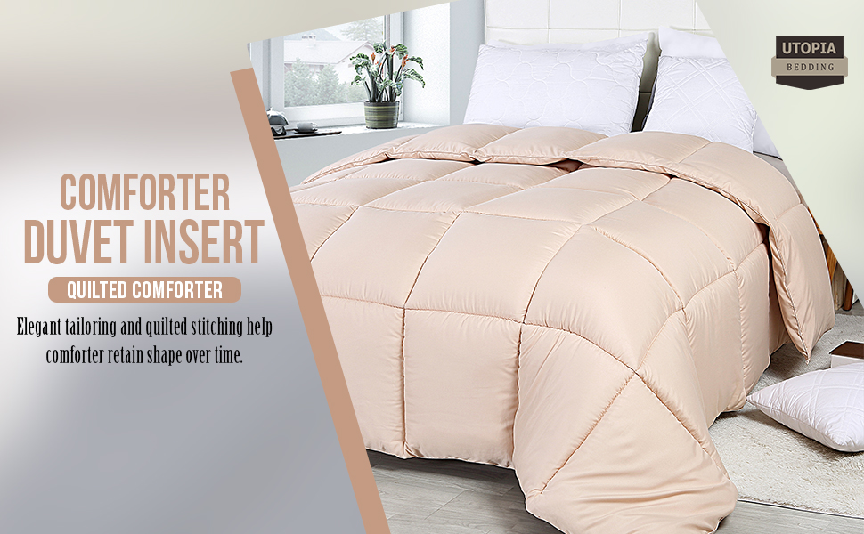 Utopia Bedding Comforter Duvet Insert Quilted Comforter with Corner