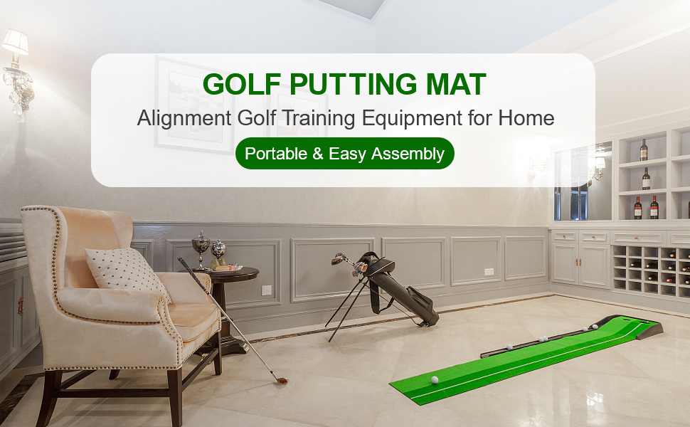 Golf Putting Green with Ball Return