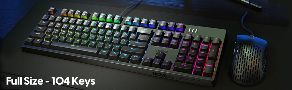 Pulsar NOVA Optical PRO Mechanical Gaming Keyboard | Optical Red Switch | IP68 Dust & Waterproof