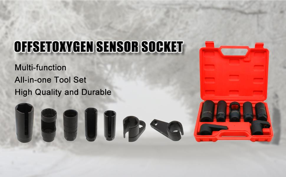 7PCS Oxygen Sensor Socket 22mm (7/8 in), 27mm, 29mm fits