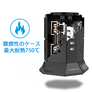 ✨AUOPLUS 電源タップ タワー式 ブラック Amazon.co.jp: AUOPLUS 電源タップ タワー式 12個AC口