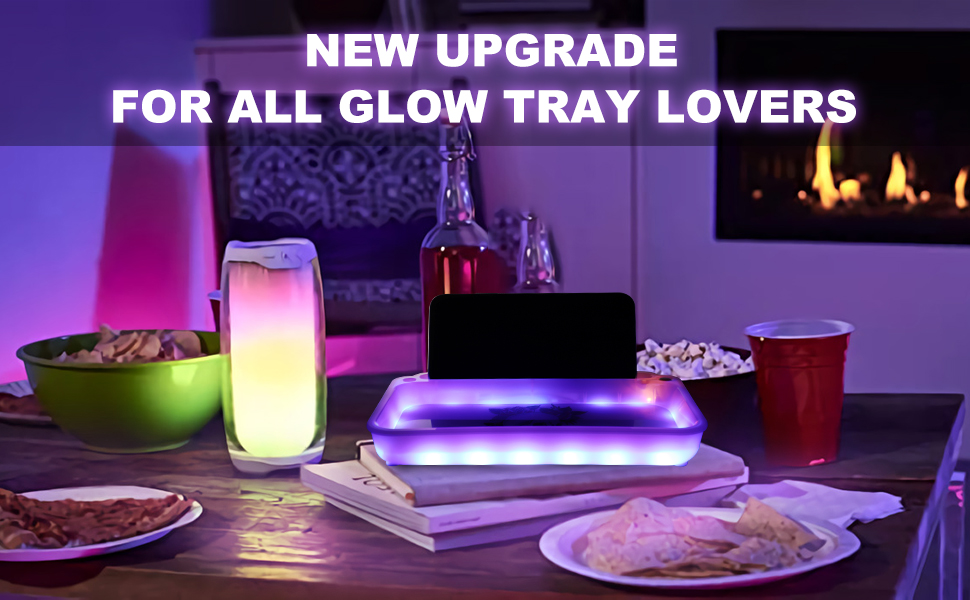 BOUNOUS Light Up Rolling Tray, The LED Rolling Glow Tray