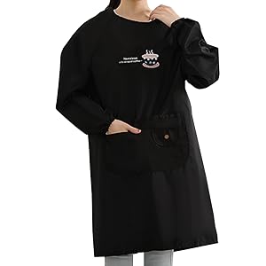 チュニック 割烹着 エプロン かっぽう着 女性用 エプロン 保育士 長袖 おしゃれ 防汚 かわいい ガーデニング 母の日 プレゼントロング 猫柄 …