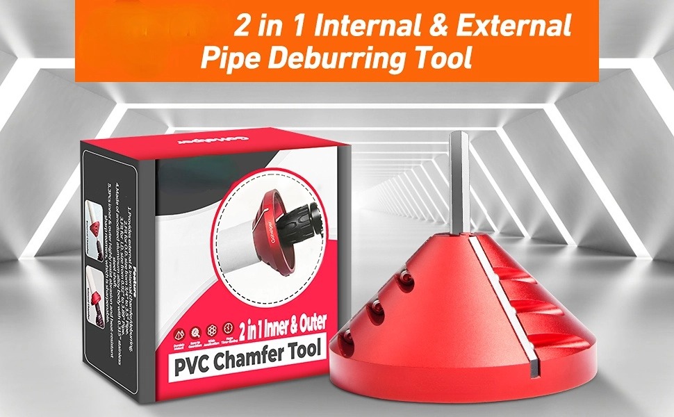 PVC Deburring Tool 2 in 1 Inner Outer Reamer for Pipe Chamfer Plumbing