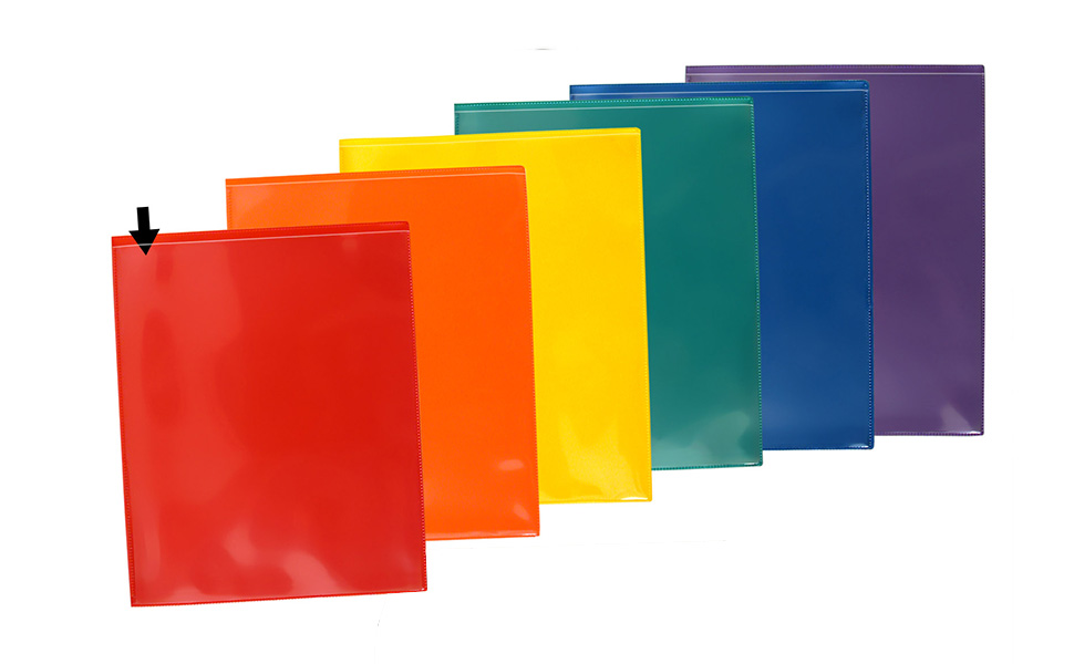 StoreSMART Plastic Archival Folders Primary Colors 6Pack
