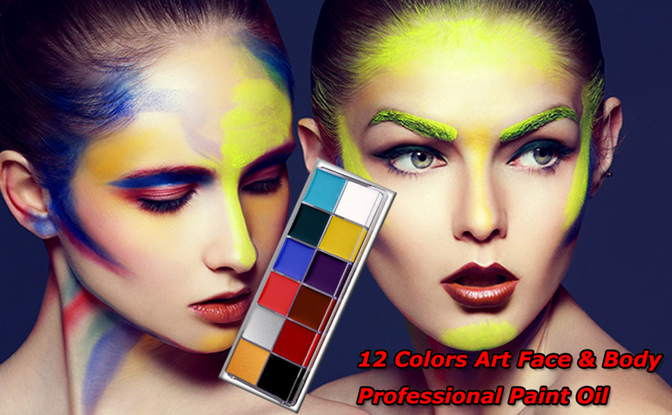 Face Body Paint Oil 12 Colors, Face Painting Kits