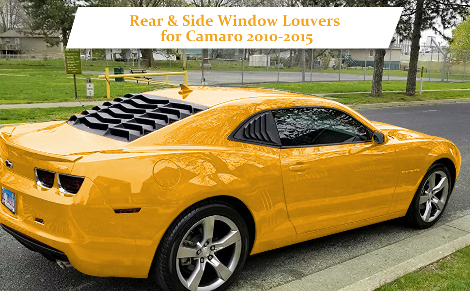 Rear & Side Window Louvers Cover for Chevy Chevrolet Camaro 20102015