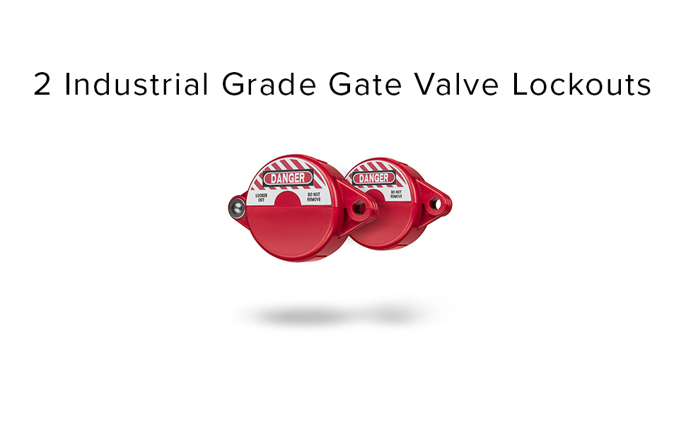 TRADESAFE Gate Valve Lockout Device 1 to 11/2 Inch Dia 2 Pack