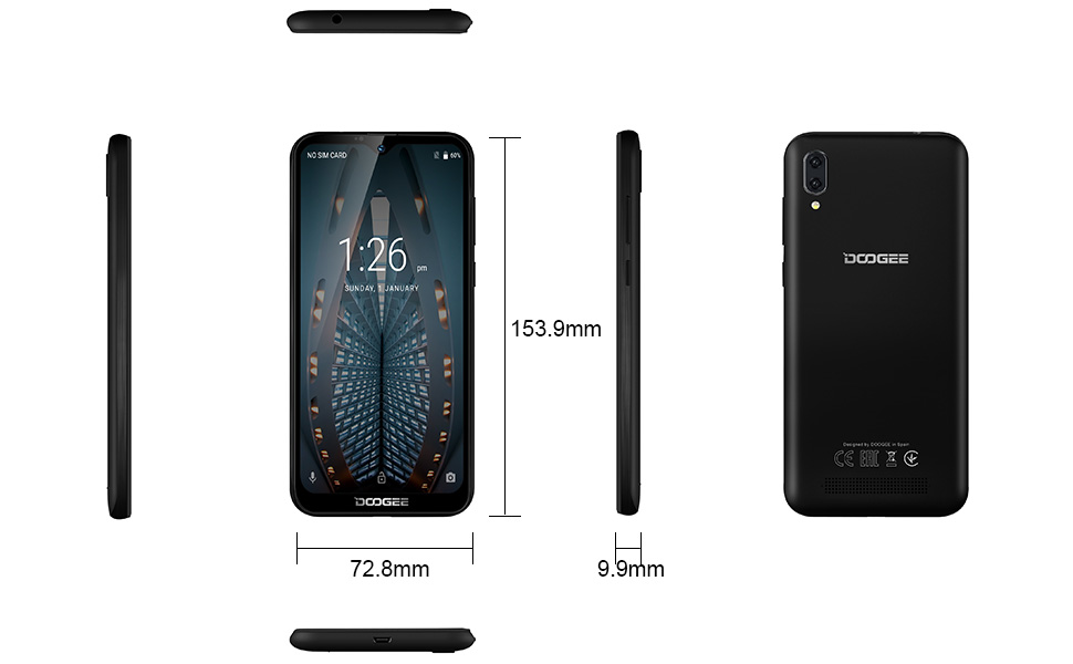 DOOGEE X90 Smartphone Libre 3G, Android 8.1 Oreo Telefono Movil ...