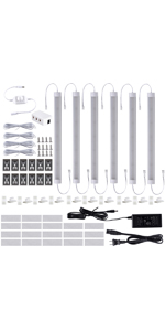 6 Pack 18W 24V LED Under Cabinet Strip Lights Day white