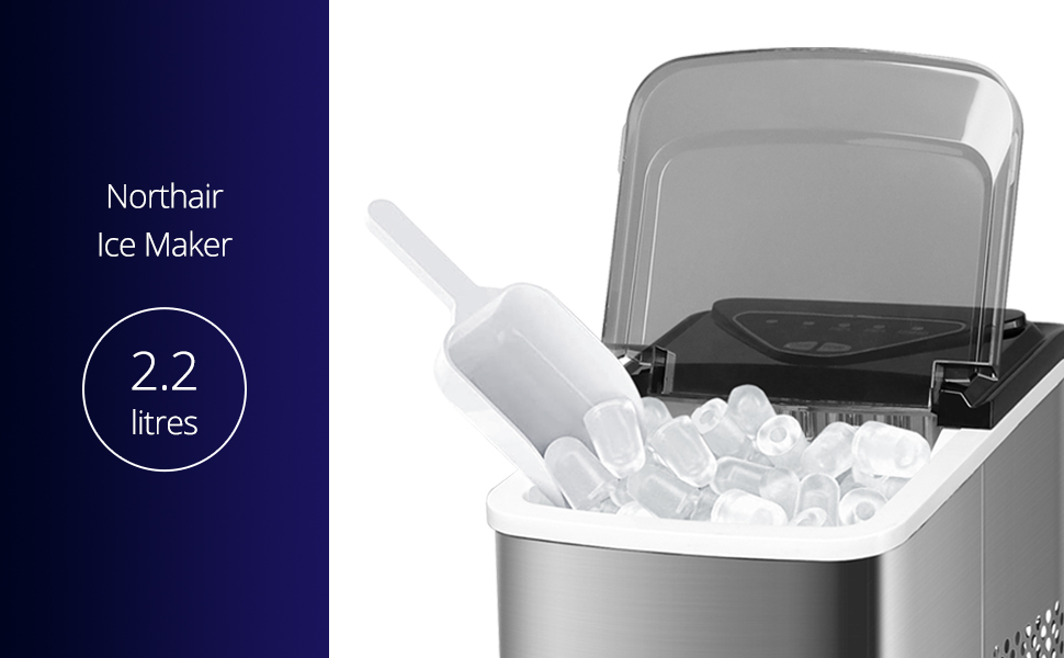 Northair Stainless Steel Portable Countertop Ice Maker with