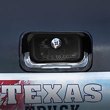 Black Stud-Mount License Plate Light Installed on Trailer.