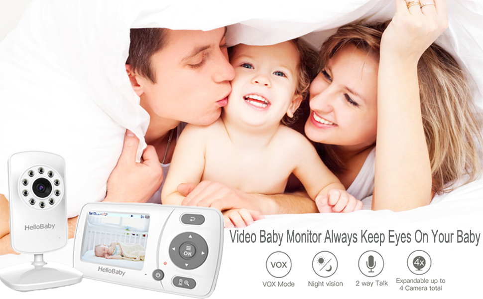 Baby Monitor,Hello Baby Monitor with Camera and Audio, Infrared Night