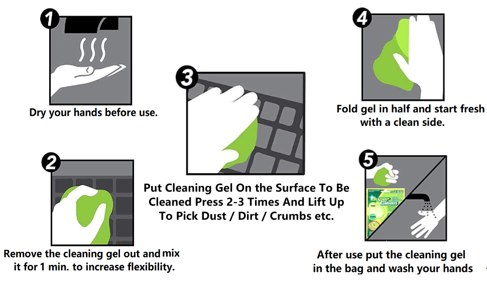 Multipurpose Reusable PC Computer Laptop Keyboard Dust Dirt Cleaning Cleaner Gel jelly putty Kit