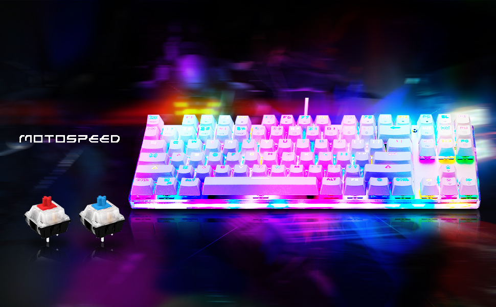 Docooler MOTOSPEED K87S Mechanical Keyboard Gaming Keyboard Wired USB ...