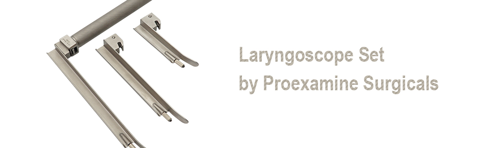 Proexamine Surgicals LED Laryngoscope Set with Pediatric Miller Type Blade