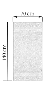 Großes Duschtuch 70x140 cm, einfarbiges Badetuch aus Frottee