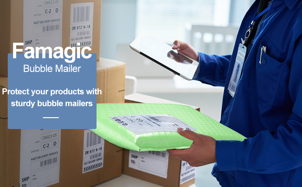 mint green poly bubble mailers