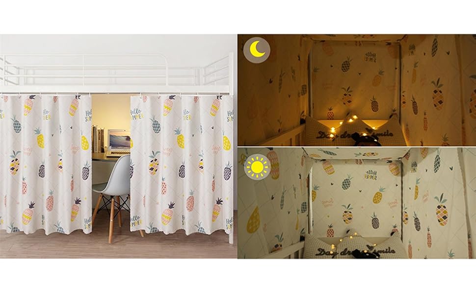 Hoce Dorm Twin Bunk Bed Drapes for Bottom Bunk Bed Privacy