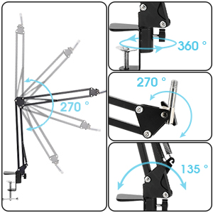 Adjustable mic arm