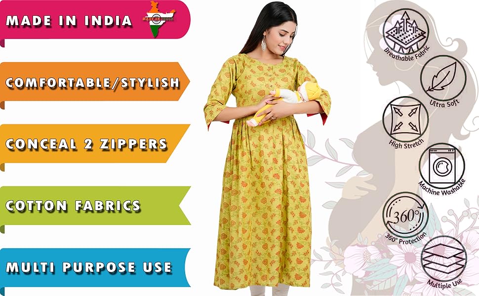 CEE 18 feeding maternity nursing wear kurta,tunics and bra
