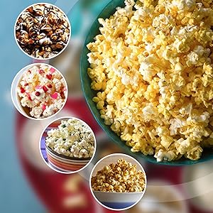 Popcornmaschine Heißluft Popcorn Maker Machine für Zuhause Große Kapazität