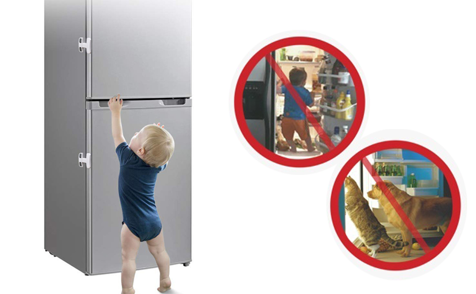 Improved Home Refrigerator Fridge Freezer Door Lock, Latch