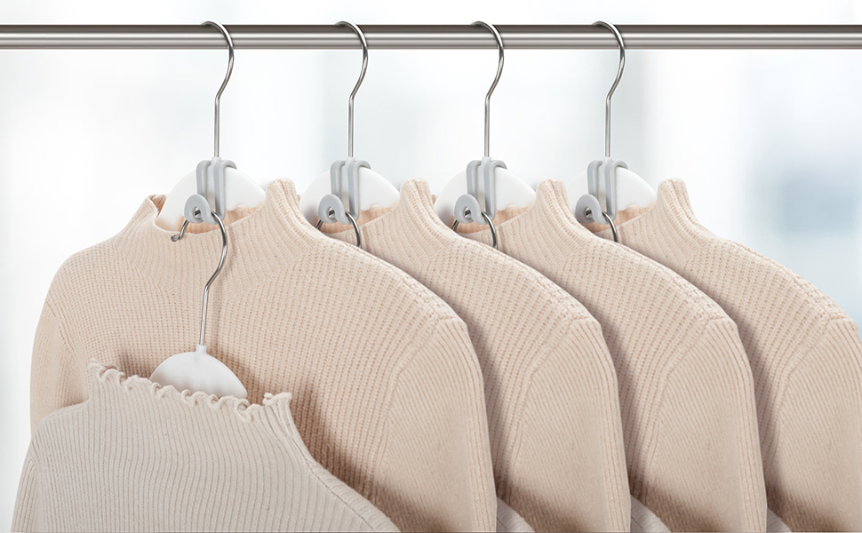 Mlici Connector Hooks Hanger Extenders for Velvet Hangers