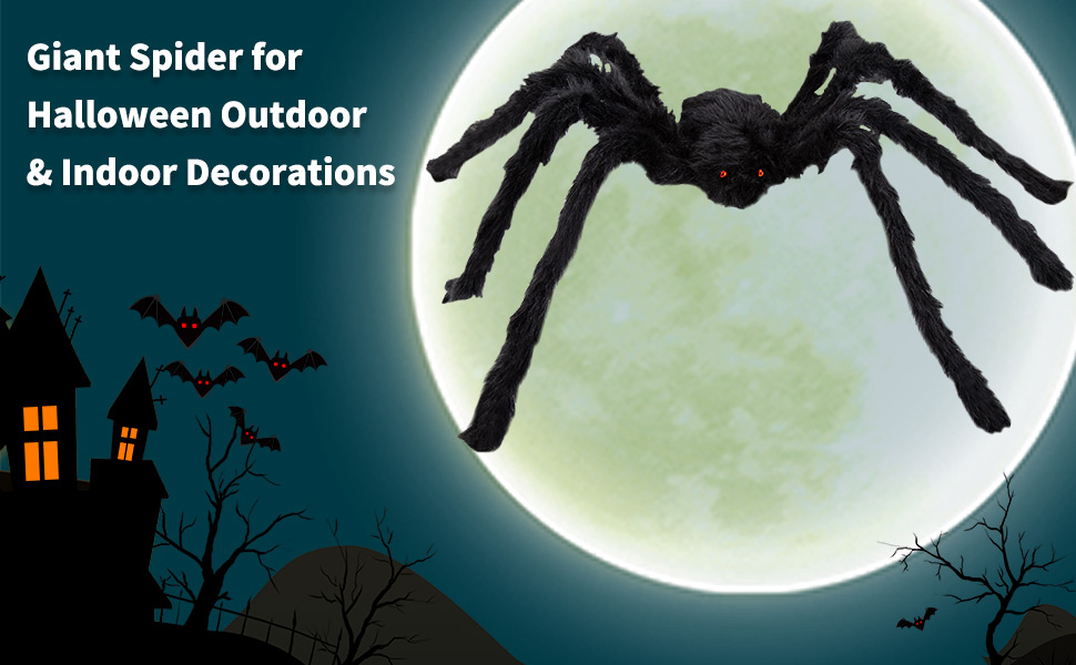 Amazon Com Zdatt Halloween Spider Decorations 55 Inch Giant