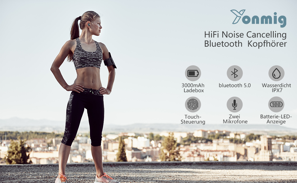 Auriculares Inalámbricos Bluetooth 5.0, YONMIG Auriculares ...