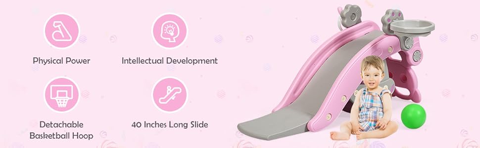 Costzon 4 in 1 Toddler Slide Rocking Toy