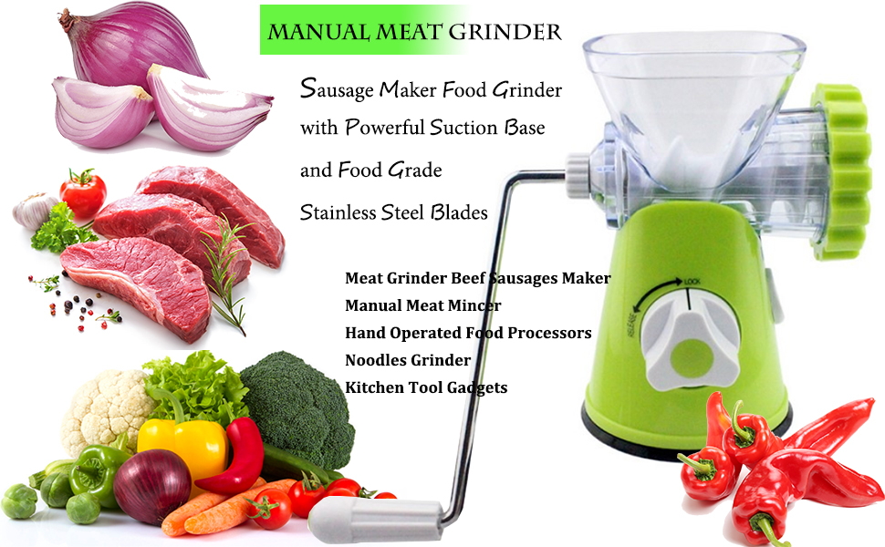 Meat Grinder Sausage Maker Food Grinder with Powerful Suction Base and Food Grade