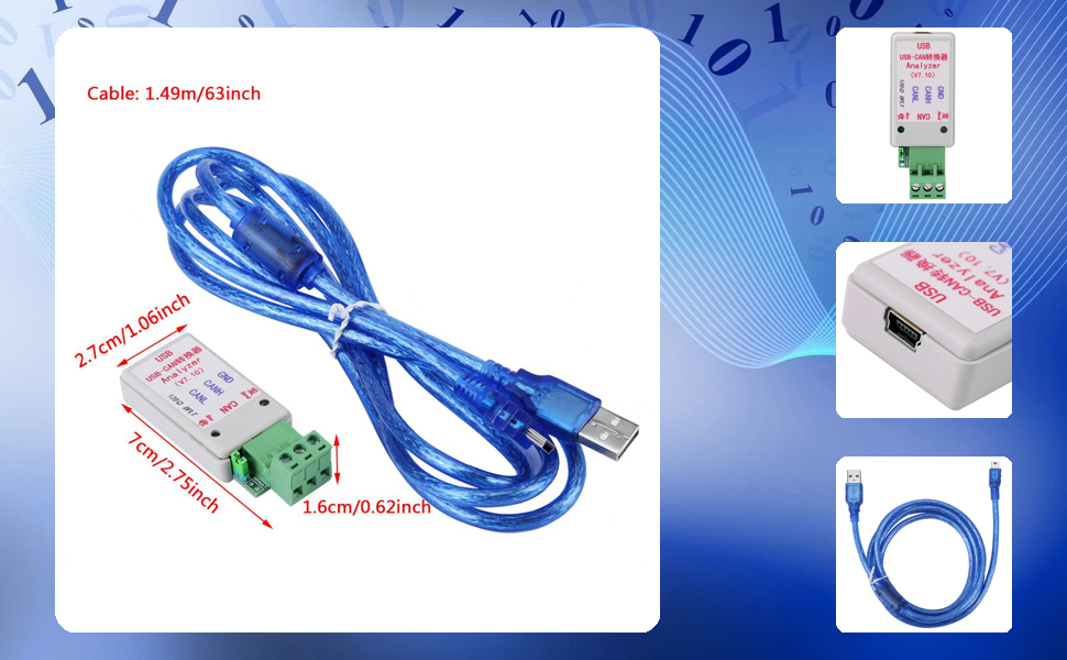 USB to CAN Analyzer CAN BUS Intelligent Converter Adapter with USB