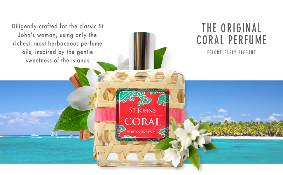St Johns, Coral, Jasmine, Botanicals, Floral, Bay Rum, Perfume, Women