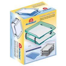 acrimet traditional letter tray 2 tier front load white color