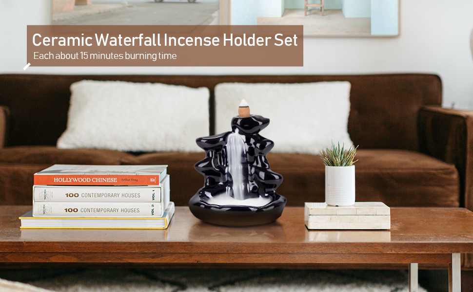 SPACEKEEPER Handmade Ceramic Backflow Incense Holder